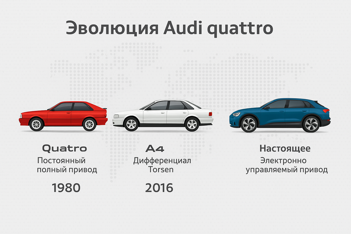 Эволюция Audi Quattro