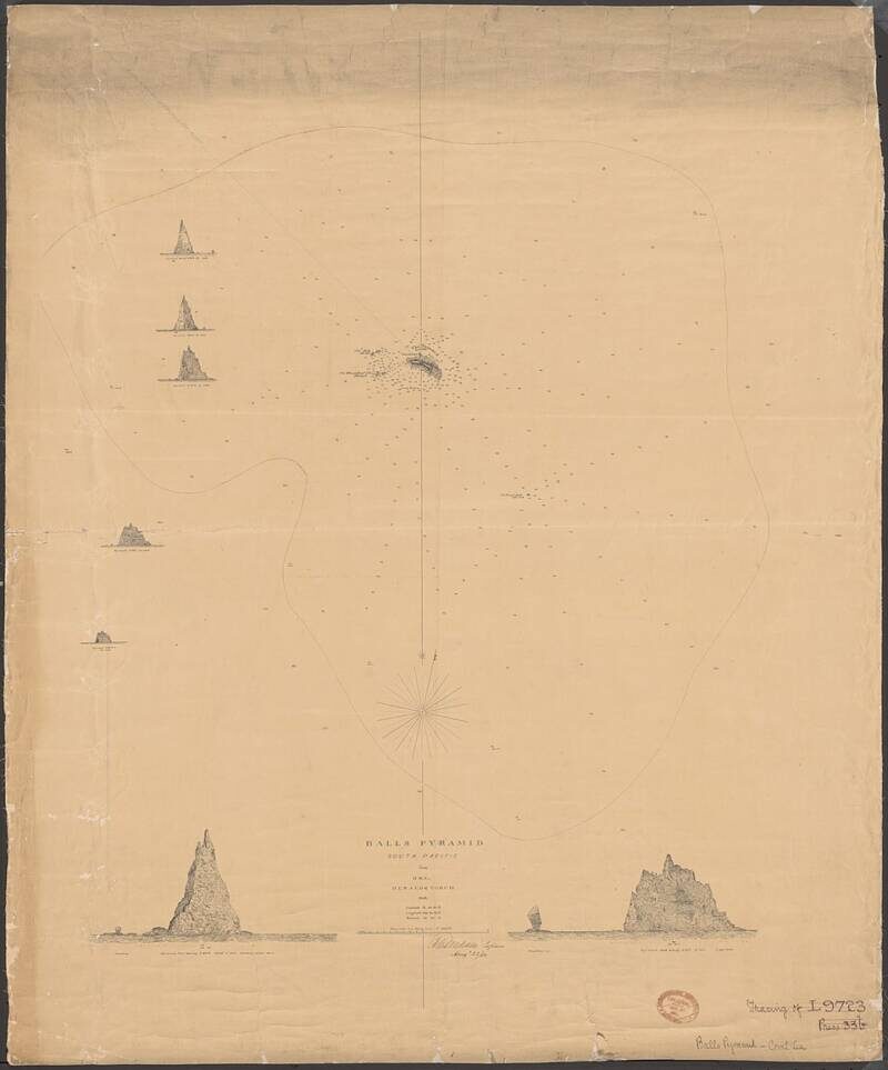 Схема 1853 года, описывающая пирамиду Болла. Изображение: Wikimedia Commons