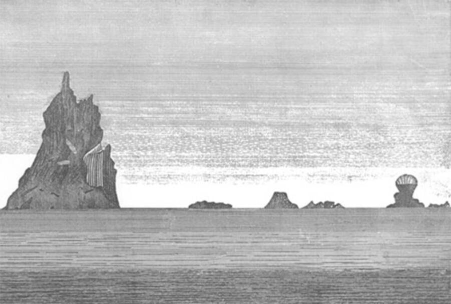 Набросок пирамиды Болла 1789 года, сделанный Артуром Филлипом.
Коллекция произведений искусства/Alamy Stock Photo