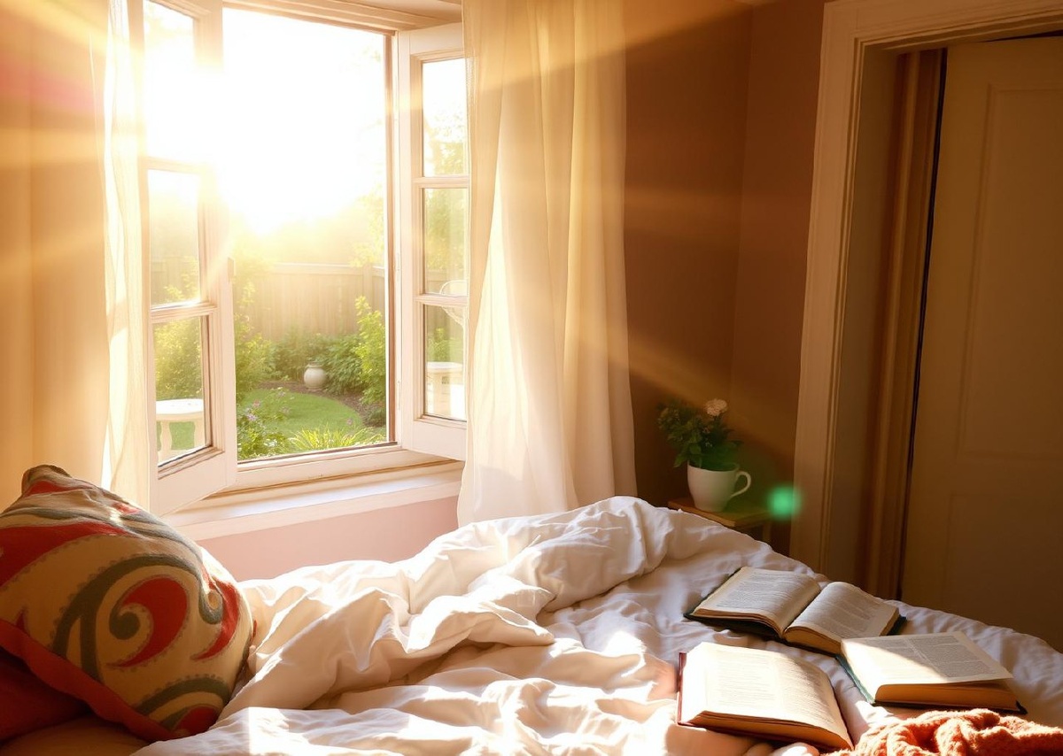 Солнечные лучи словно приглашают нас войти в новый день с улыбкой