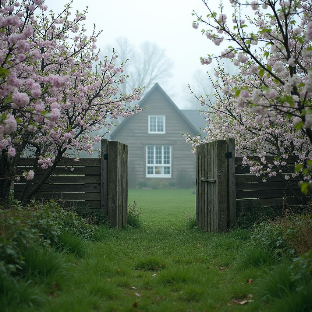 В саду ещё прохладно, но весна уже дышит надеждой.