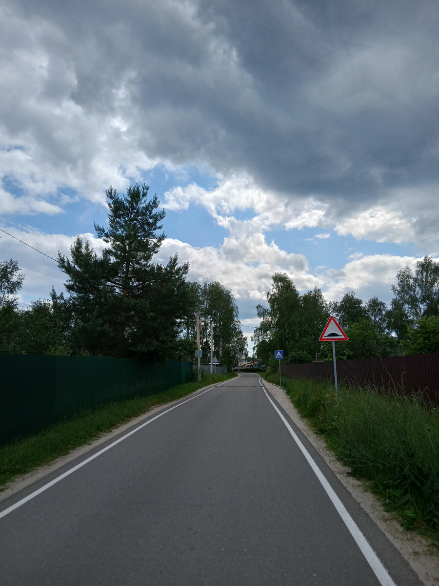 По дороге на дачу.