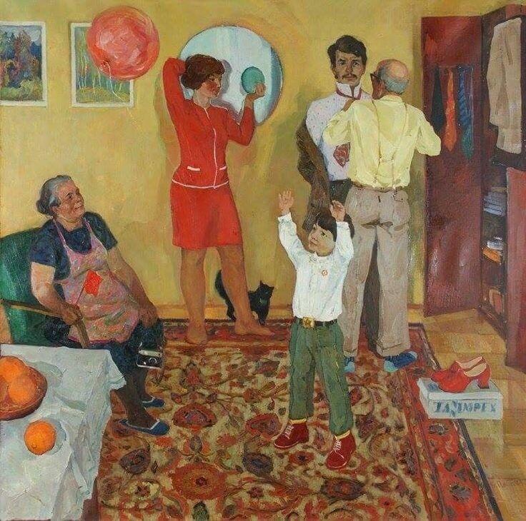 Праздничное утро. Борис Постников. 1974 г.