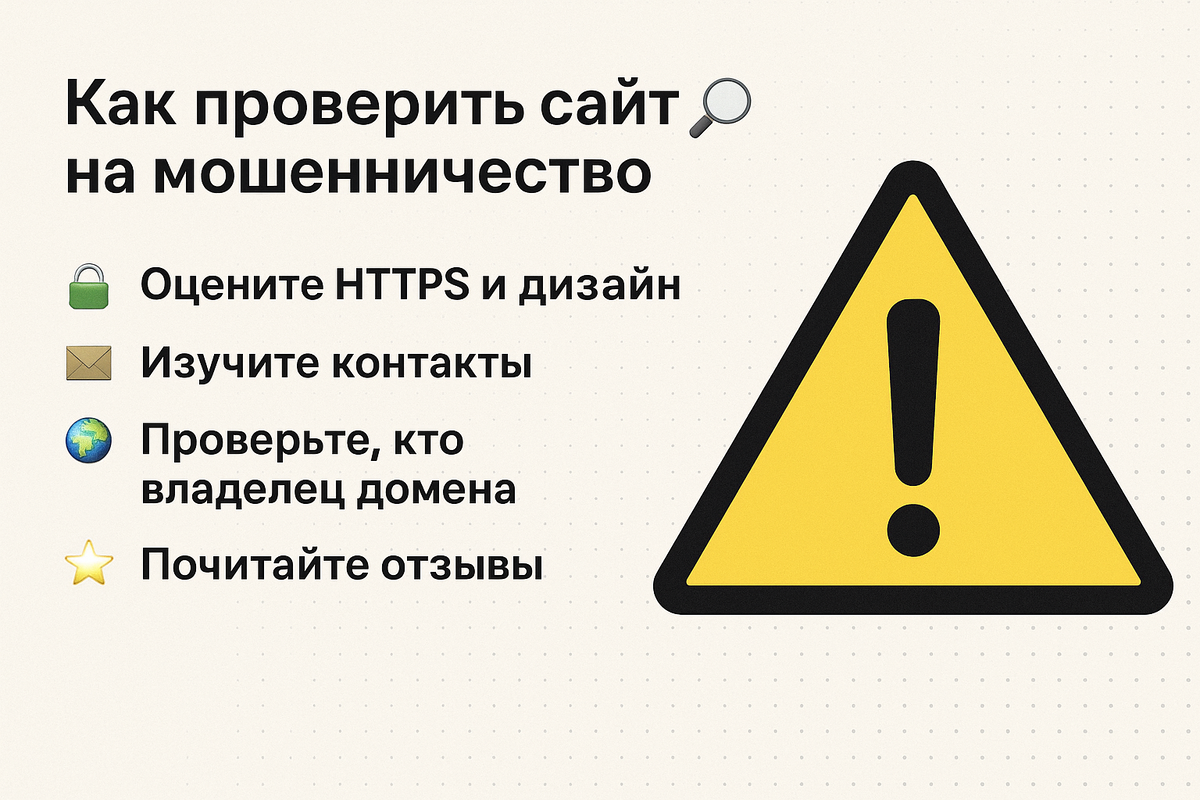 Проверь сайт перед оплатой!
