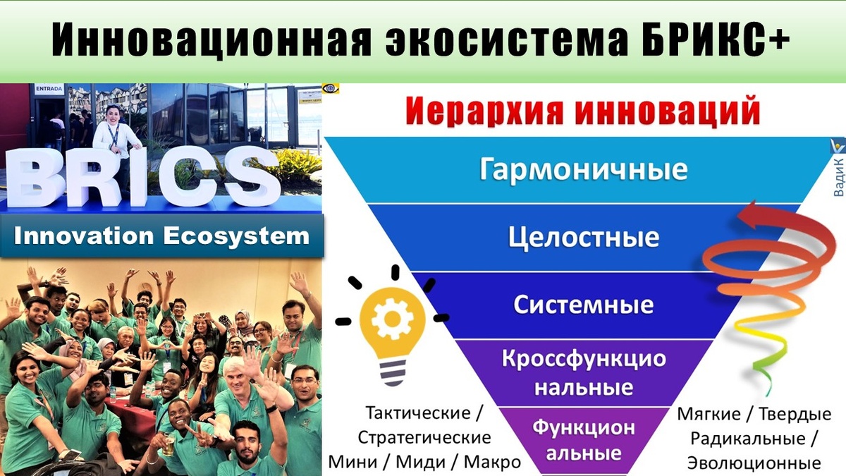 Инновационная экосистема БРИКС - на бизнес-инициативу российских инноваторов быстро откликнулись партнеры в Бразилии, Индии и ЮАР. Вадим Котельников