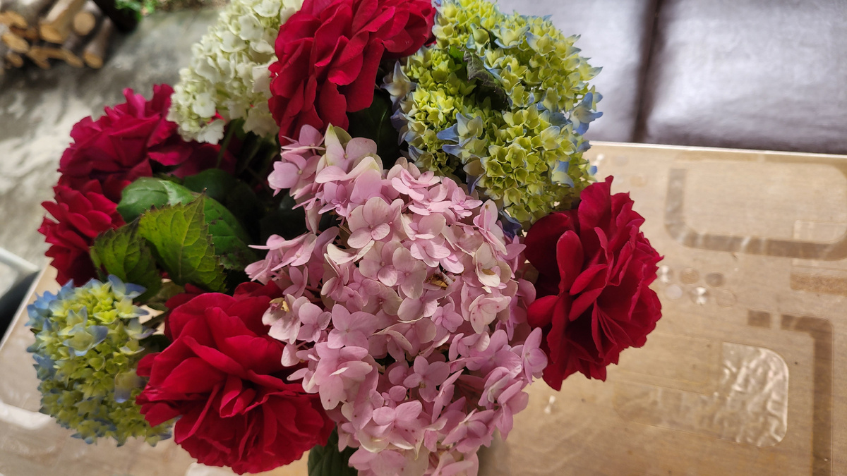 Букет цветов у нас во дворе