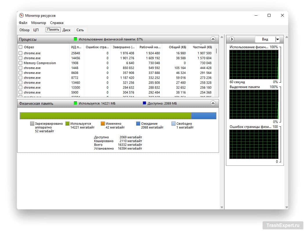 Монитор ресурсов  📷
