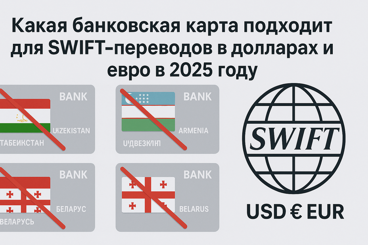 Банковская карта для SWIFT-переводов в долларах и евро