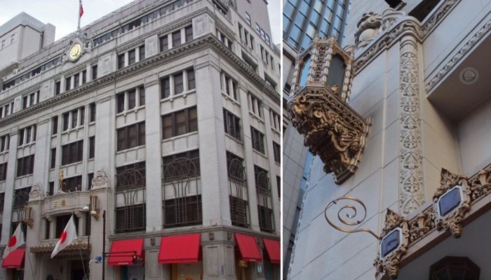 Фасад и главный вход в универмаг Nihombashi Mitsukoshi (Токио).
