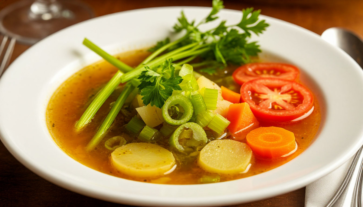 Суп из зелёного молодого сельдерея