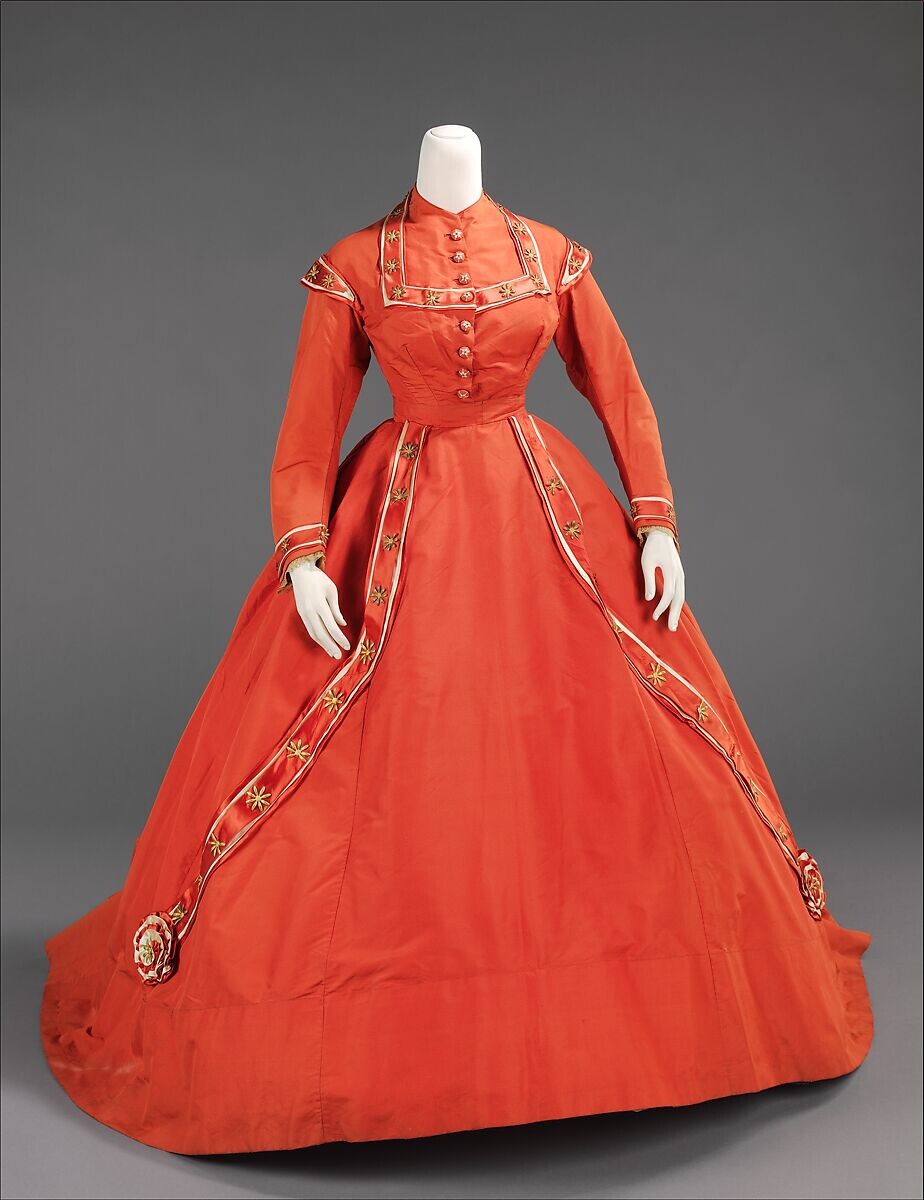 Дневное платье, 1865 год. Музей Метрополитен.