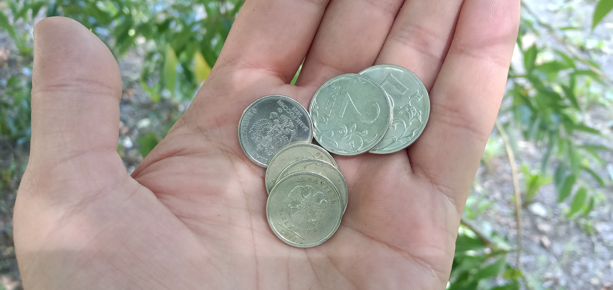 Деньги на ладони.