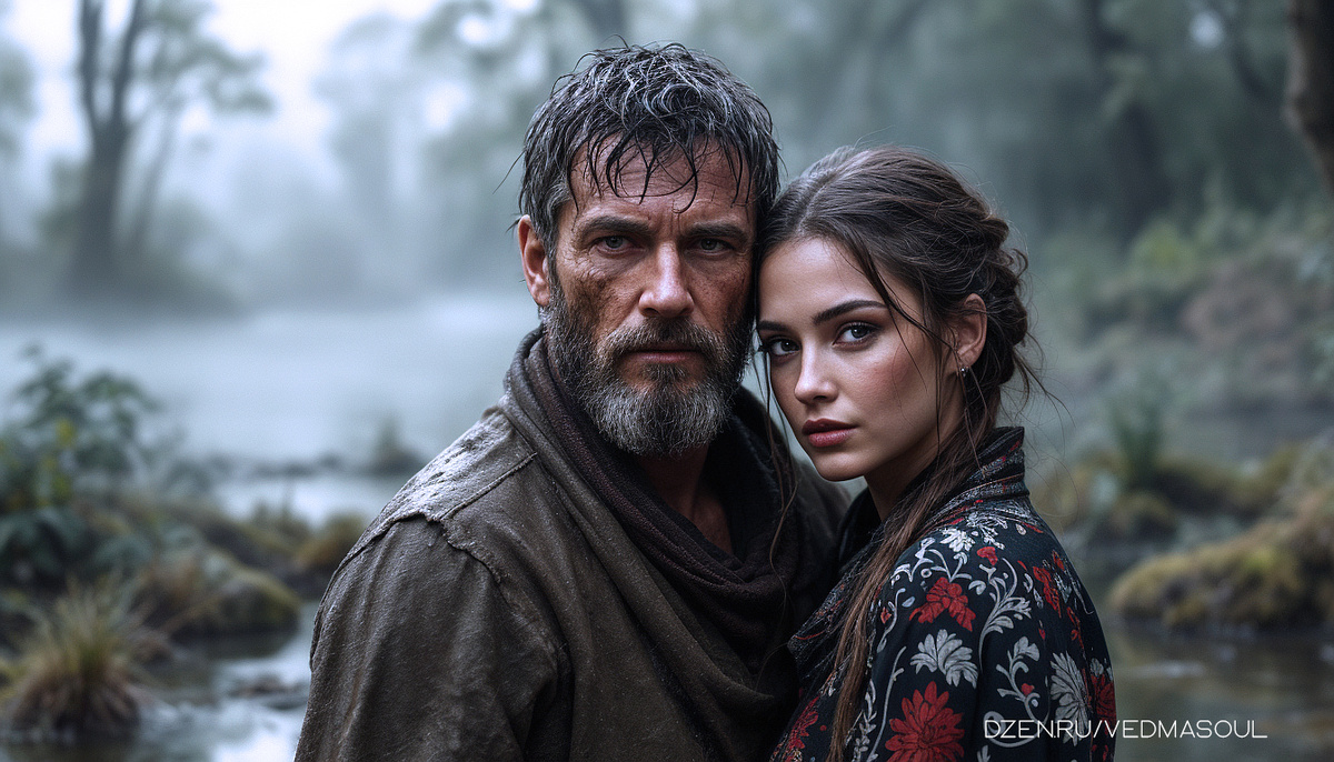 Авторское изображение @vedmasoul. Cгенерировано ИИ. Порча на отношения, приворот
