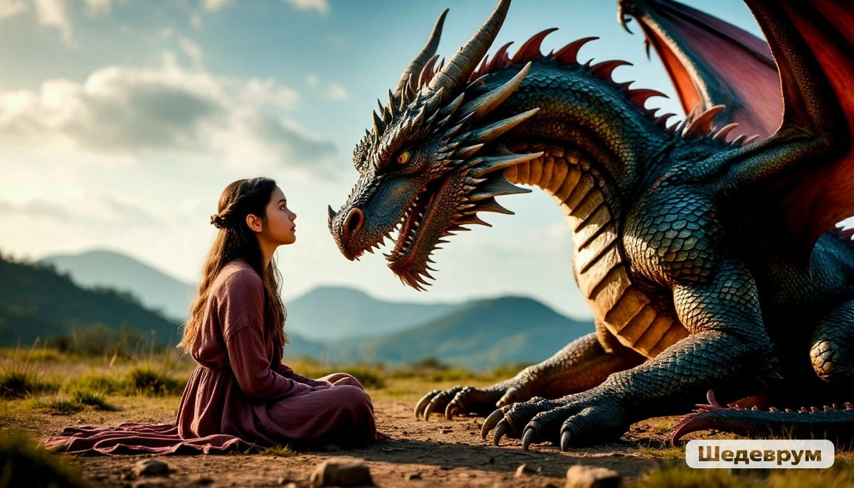  ИИ упорно сегодня придает восточные черты героине. Ну, и ладно, главное, посыл ясен:) 