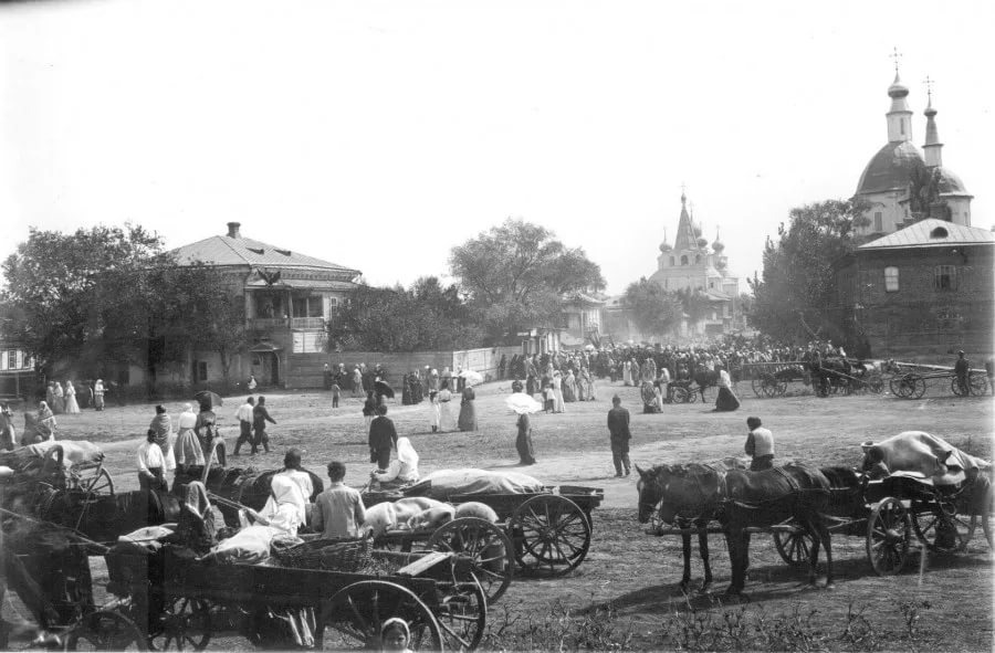 Ильинская ярмарка в станице Старочеркасской. 1910-е годы.