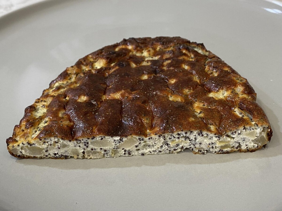 Запеканка с сочной грушей и маком. Фото автора.