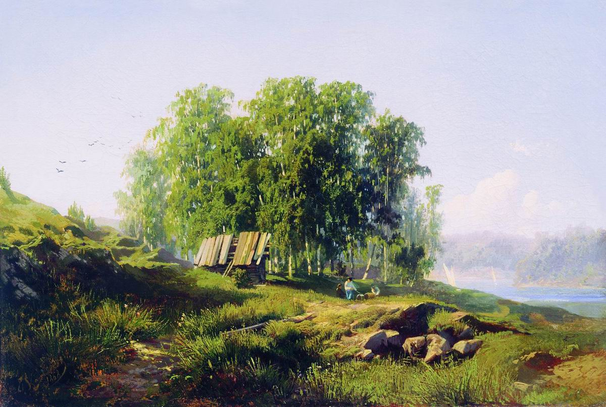 "В окрестностях Петербурга", Ф.А. Васильев, 1868. Ивановское объединение художественных музеев.
