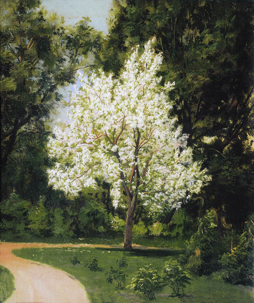 "Сад при доме Третьяковых", В.М. Максимов, 1877. Третьяковская галерея, Москва.