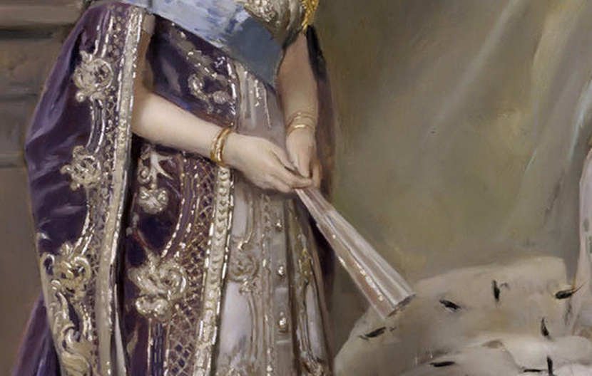 Фрагмент. «Портрет Императрицы Марии Федоровны», написанный Владимиром Маковским. ГРМ