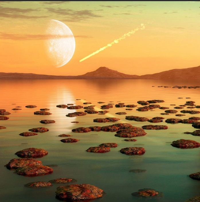 На древней Земле не только было мало воды, но и существовавшие горы были низкими и быстро разрушались.