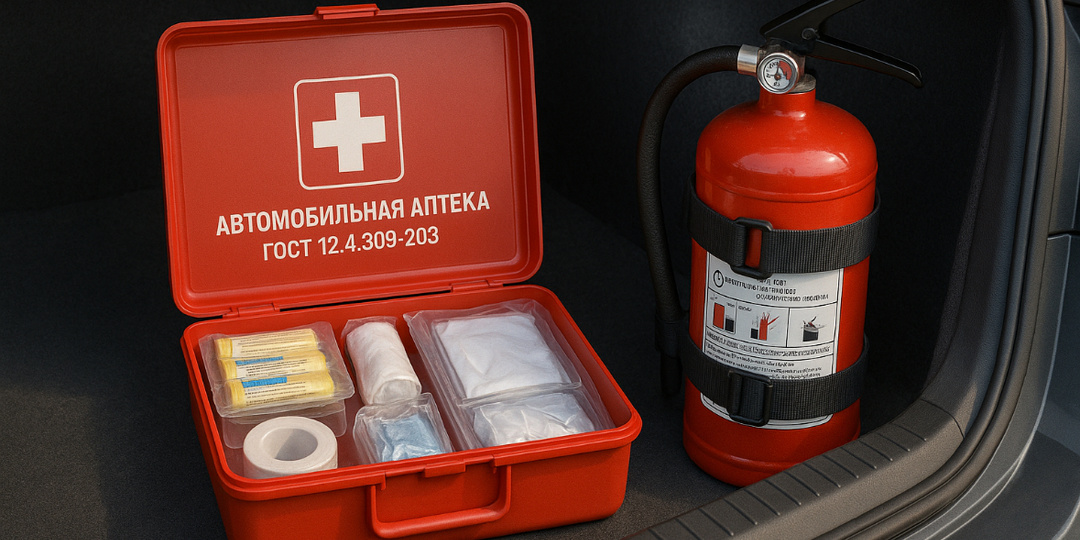 Новые требования к автомобильной аптечке и огнетушителю с 2025 года: что изменилось и как не попасть на штраф