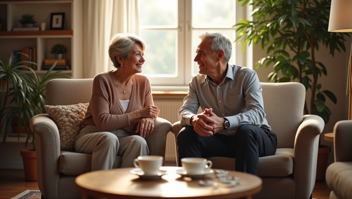 Встреча дома у женщины