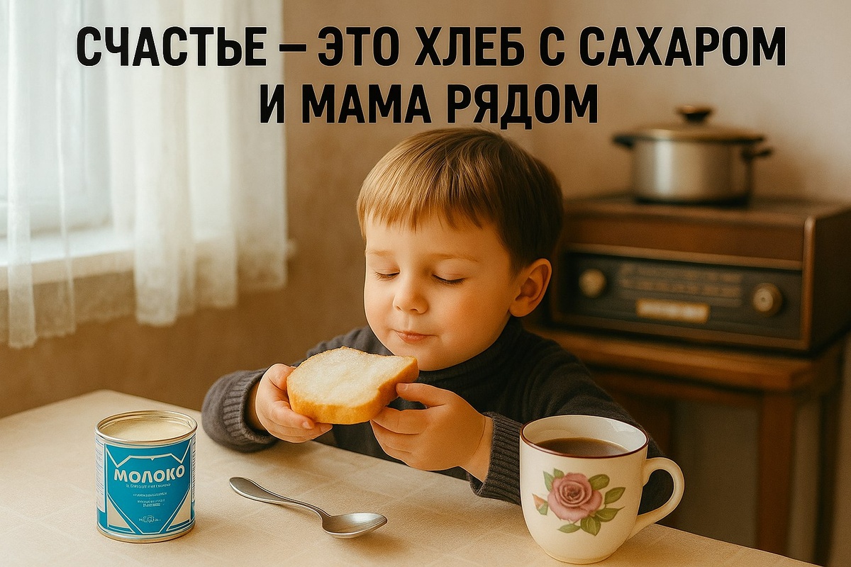 Тогда мы не знали слова “глютен” и не считали калории. Просто ели хлеб с сахаром — и были счастливы. Потому что рядом была семья, тепло и утренний чай из эмалированной кружки.