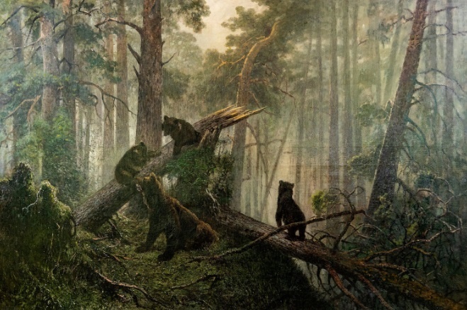 Савицкий. Утренний туман в лесу. 1860-80-е годы XIX в.