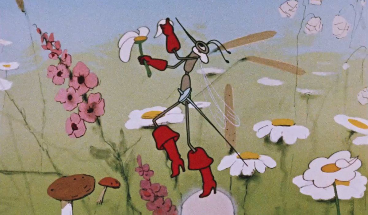    Кадр из мультфильма СССР "Муха-цокотуха" (1960)