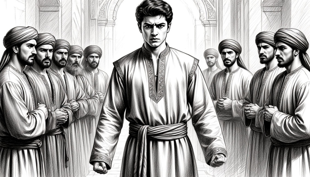 Молодой правитель Осман, узнав страшную правду, произносит яростную речь, клянясь огнем и мечом уничтожить логово врага