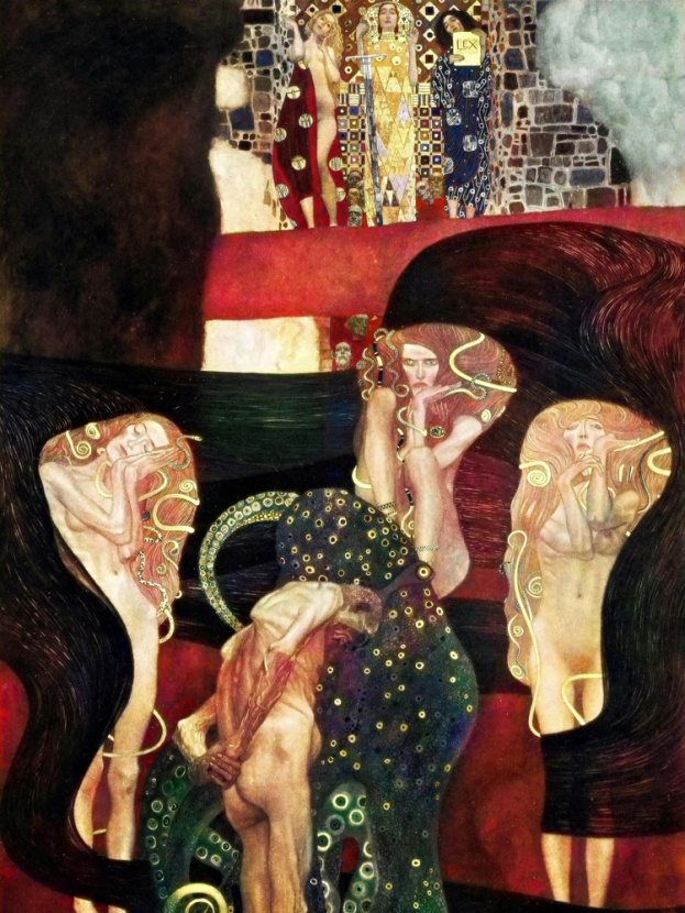 Фрагмент картины Густава Климта «Юриспруденция» (1901). Артикул: 143263