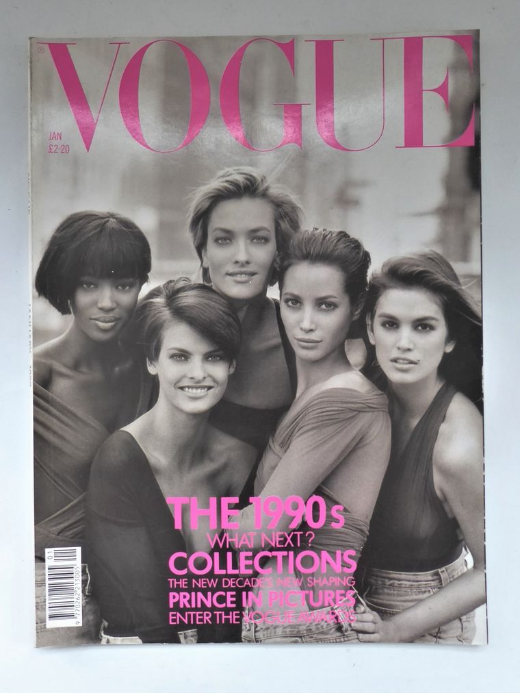 Культовые модели на обложке Vogue 1990г.
