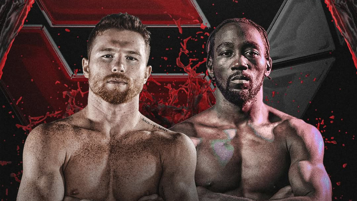 Канело Альварес (слева) и Теренс Кроуфорд