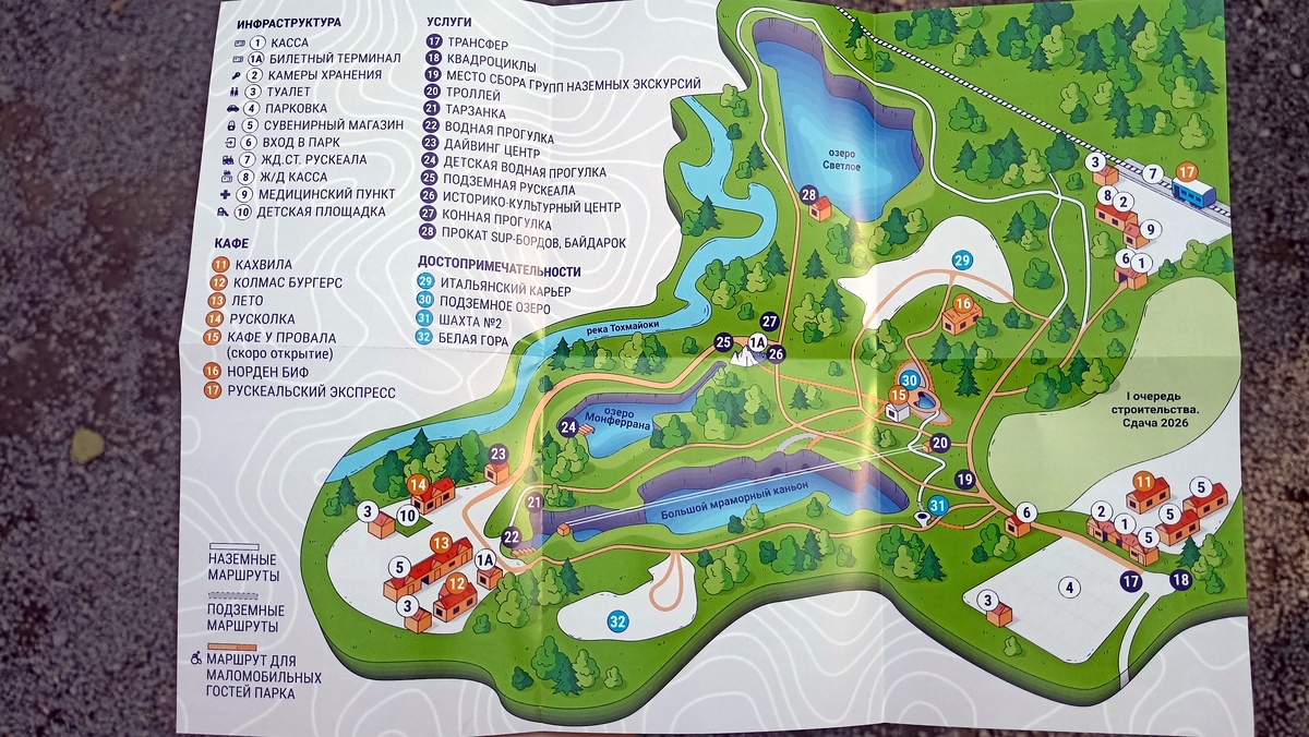 Путеводитель по горному парку "Рускеала"