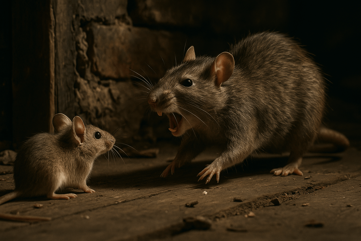    Оба животных являются переносчиками болезней, только разных. А вот спень агрессии у них очень разная.