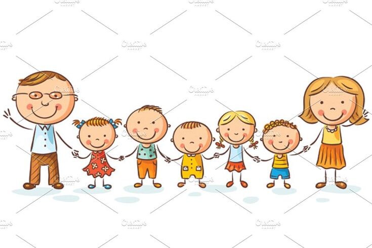 Большая семья. Рисунок взят из открытых источников.