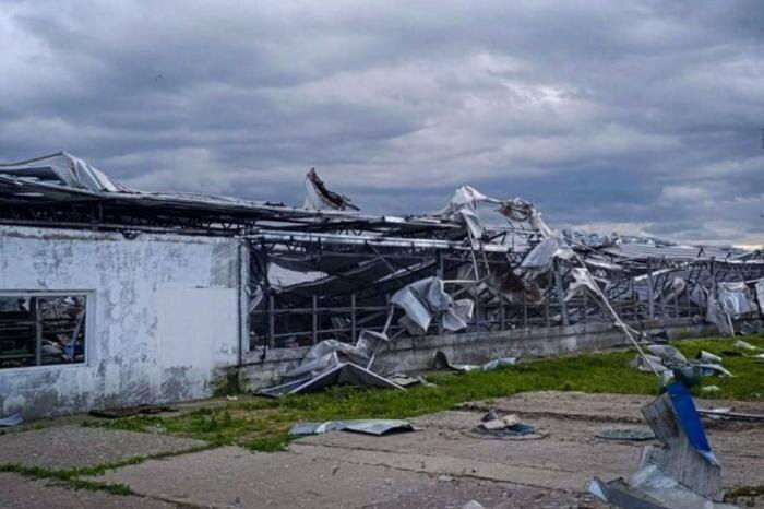 Изюмский район Харьковской области, последствия прилёта  БПЛА Герань, источник Телеграм-канал Сводки и Аналитика СВО (Резерв)