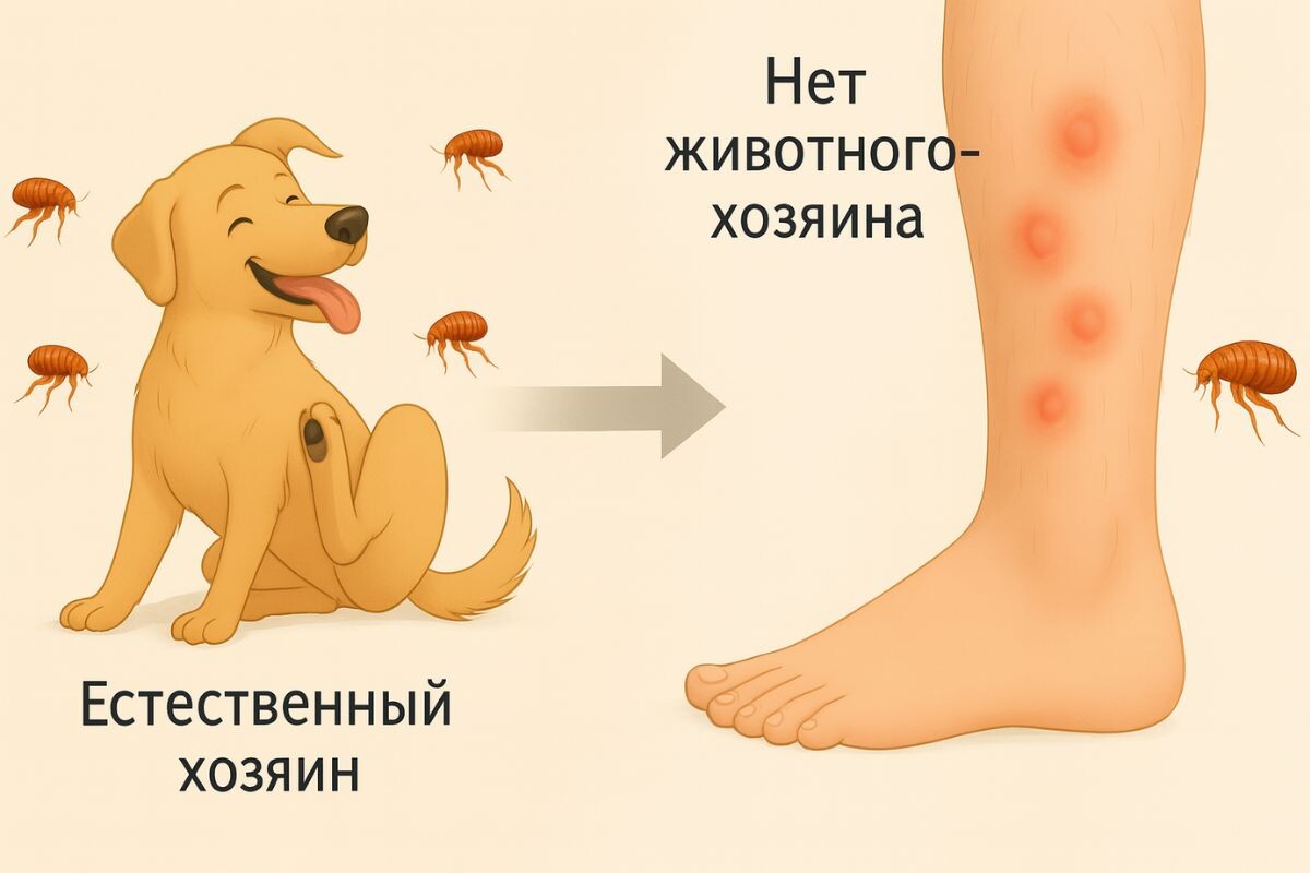 Передаются ли блохи от собаки человеку