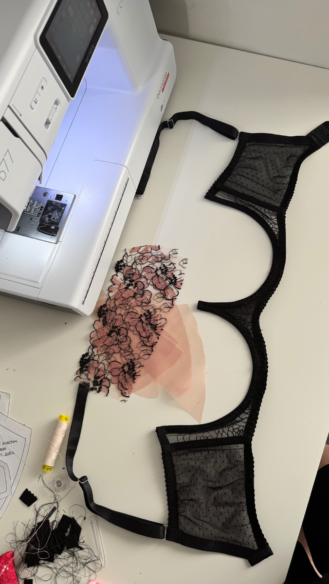 Готовый пояс макета бюстгальтера