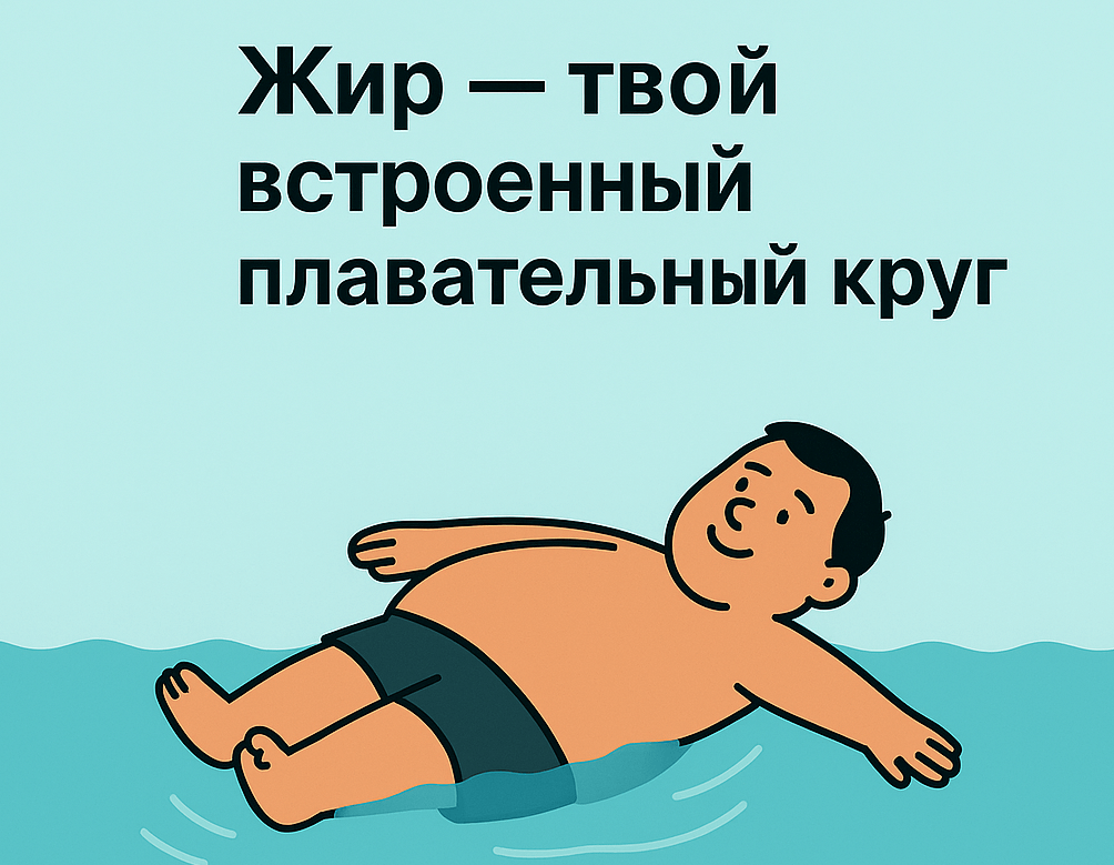 излишний вес, может быть твоим преимуществом в воде