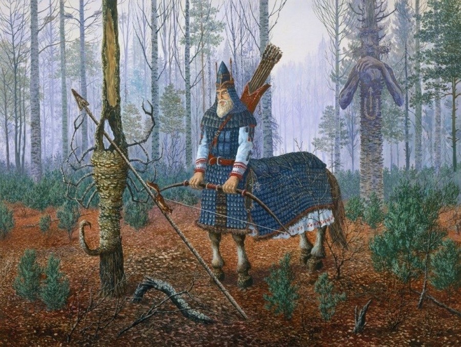 Китоврас. Художник Всеволод Иванов. Фото взято с https://www.bestiary.us/kitovras