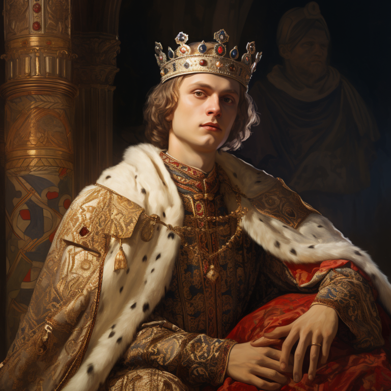 Юный король Владислав III после коронации