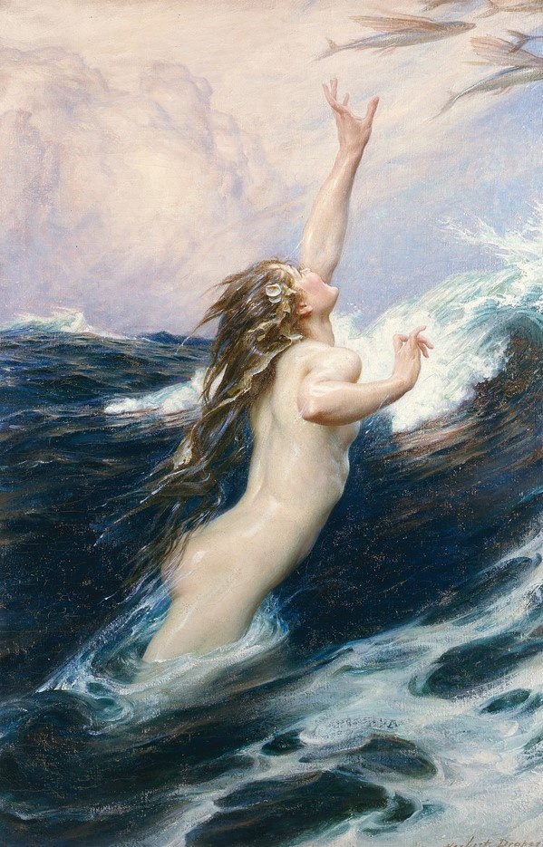 Герберт Джеймс Дрейпер "Летучая рыба" (1910-ые)