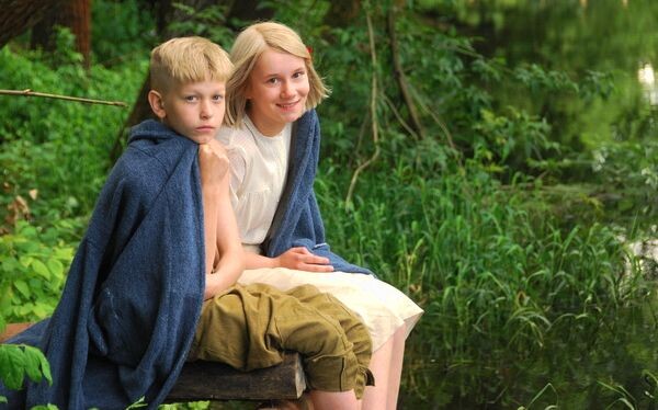 Никонова и Копашов на съёмках "Брестской крепости"