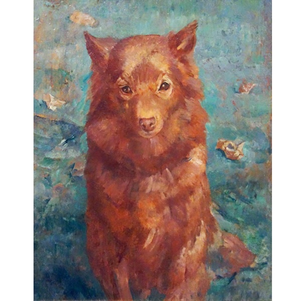 Кузьма Петров-Водкин. Собака. 1919. Холст, масло. 64 х 50. Научно-исследовательский музей при Российской академии художеств, Санкт-Петербург