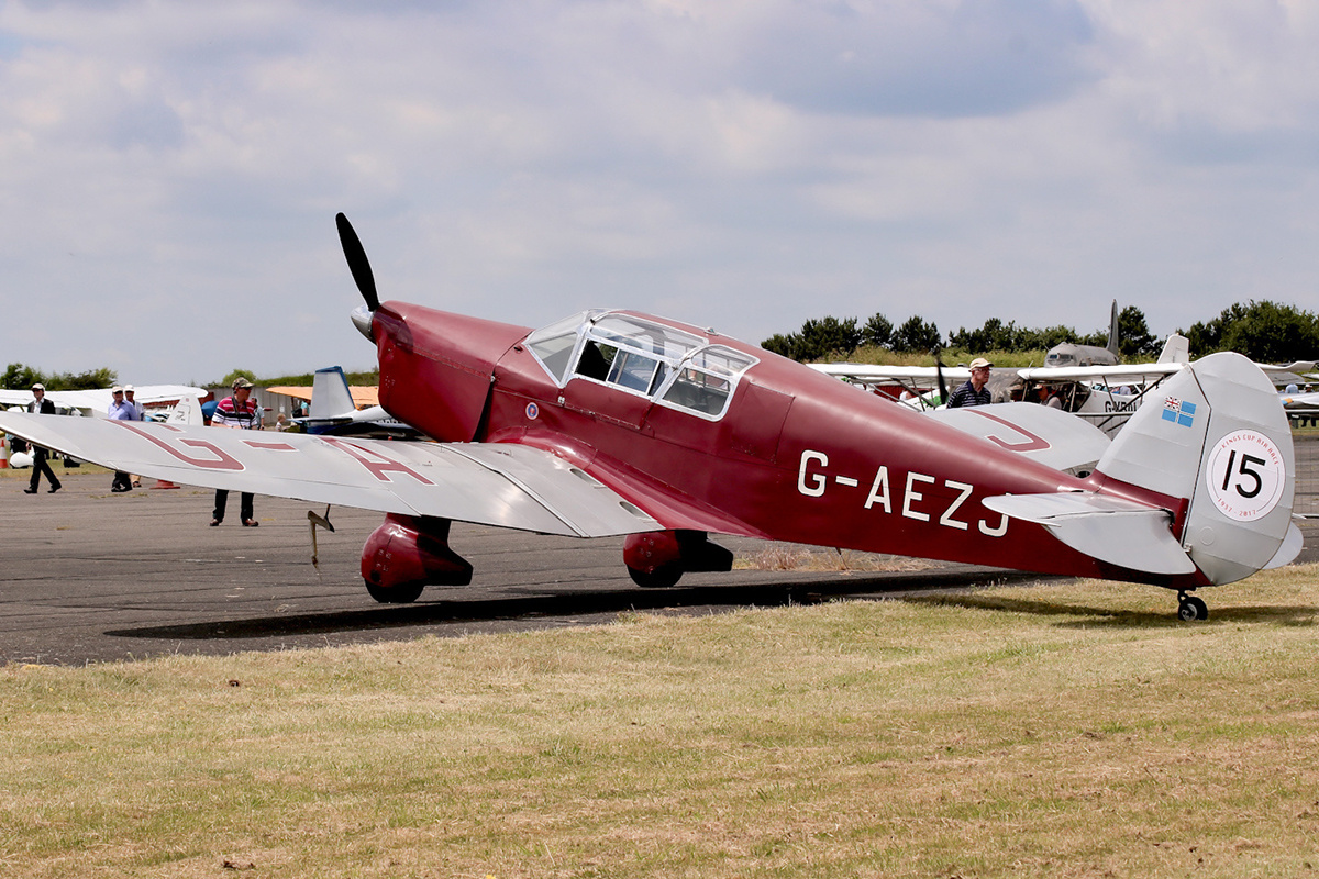 Percival P.10 Vega Gull G-AEZJ, Великобритания, Даксфорд, авиашоу «Air Britain Vintage & Classic Aircraft Fly-In 2017», 17 июня 2017 года. Фотография © Jerry Ridout