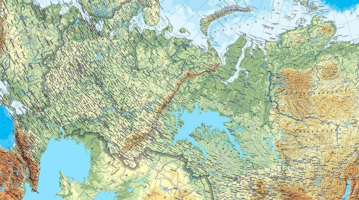 Один из вариантов карты Обского моря и канала в Среднюю Азию.