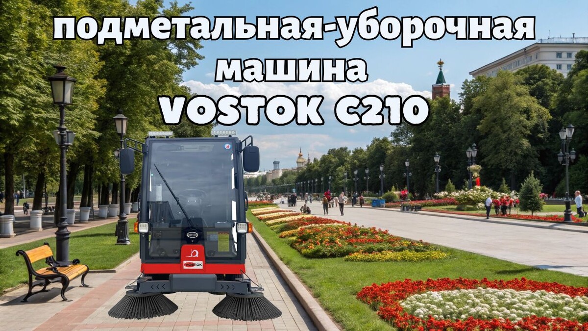Подметально-уборочная машина VOSTOK C210 для современной городской уборки улиц и площадей
