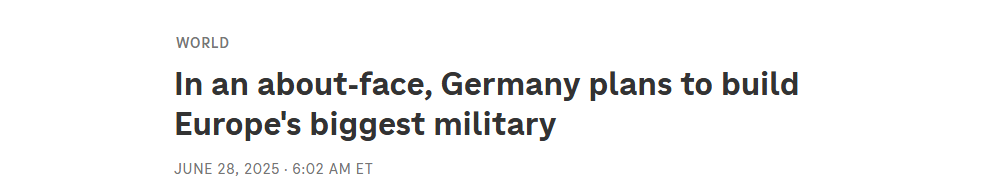 "Германия резко изменила свою позицию и планирует построить крупнейшую в Европе армию"