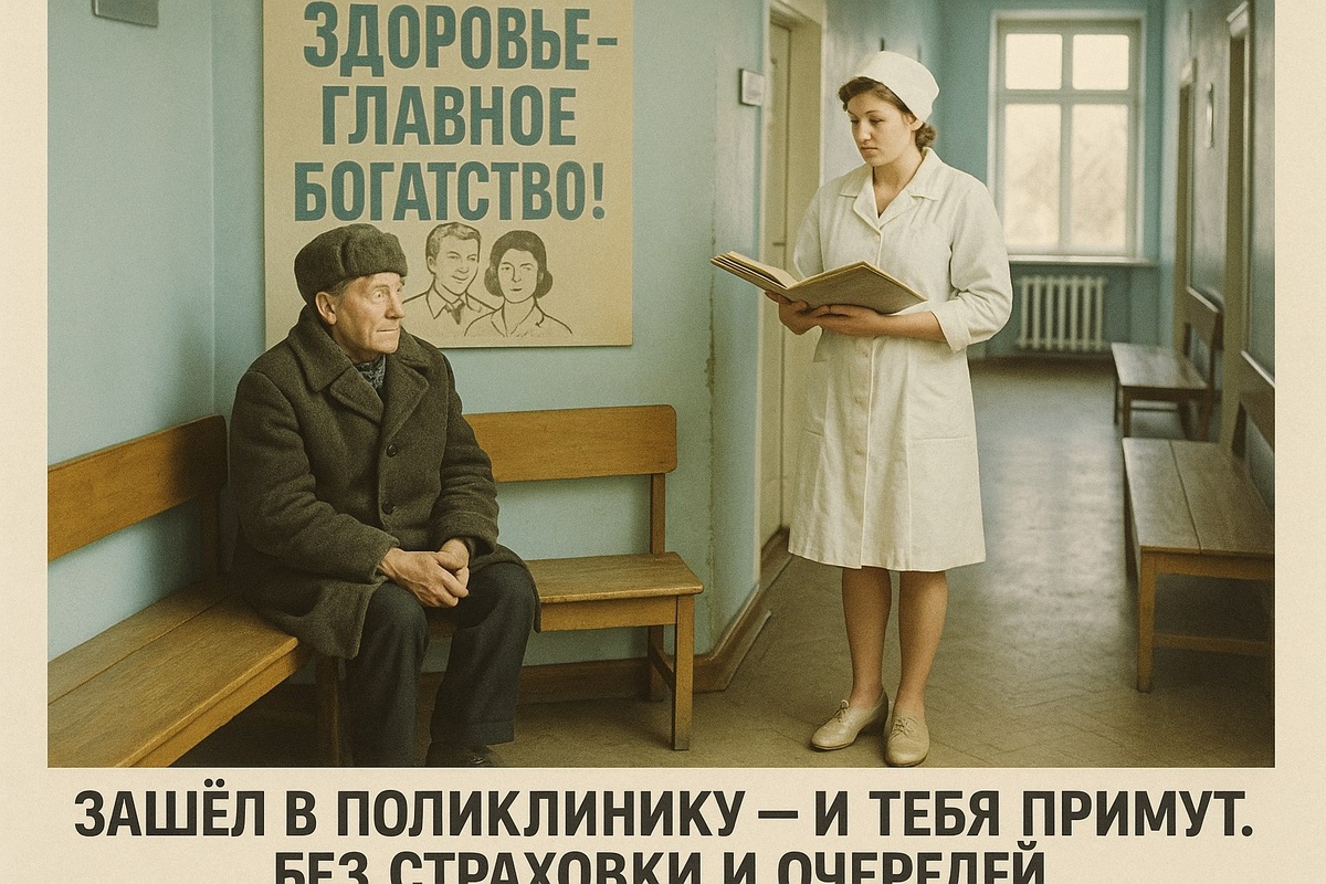 В СССР ты просто приходил в поликлинику — и тебя лечили. Без страховки, без записей, без страха остаться без помощи